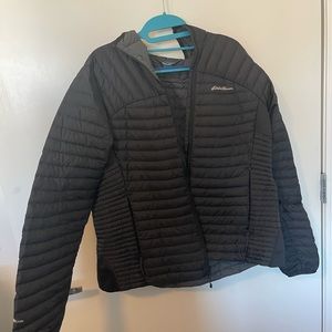 Eddie Bauer Hooded Down Jacket Thin Lightweight Winter Jacket